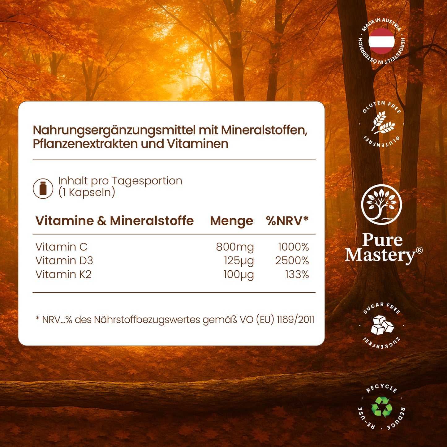 Pure Mastery® - Pure Immun Nährstoffkomplex mit Vitamine